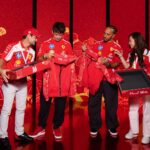 Shell V-Power batik-inspired jackets presented to Lewis Hamilton and Charles Leclerc