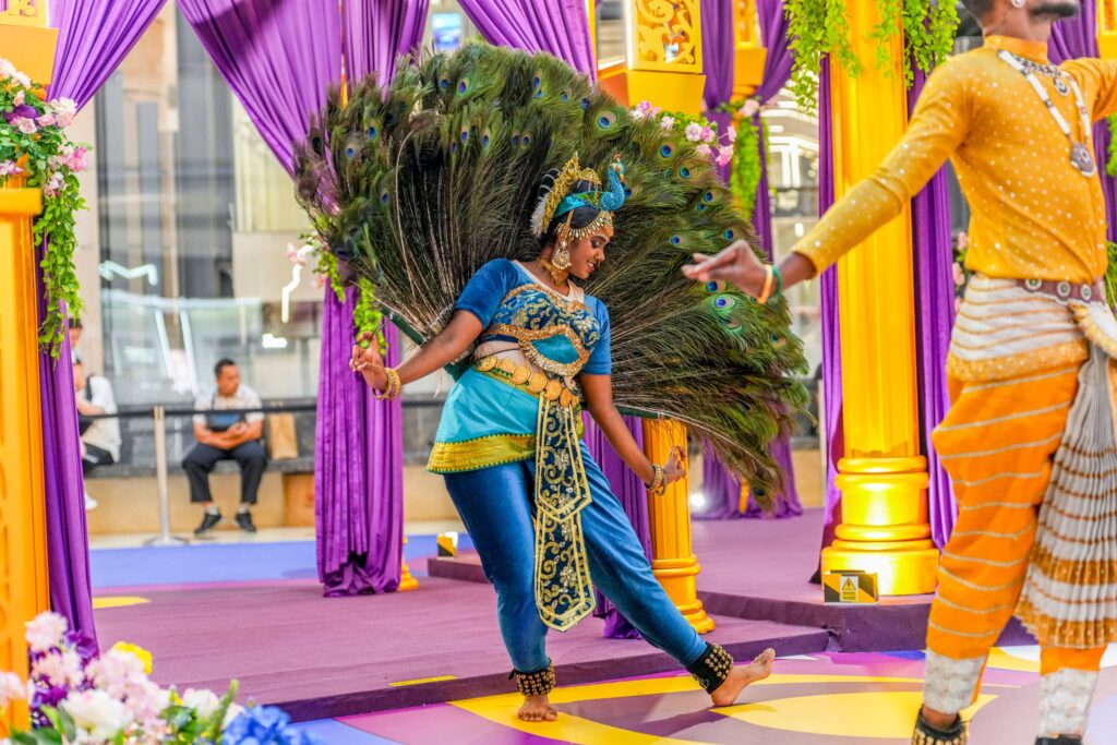 Peacock dance performance at the Suria KLCC Deepavali celebration