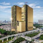 The Capitol Bandar Utama twin towers beside LRT3 BU11 Station