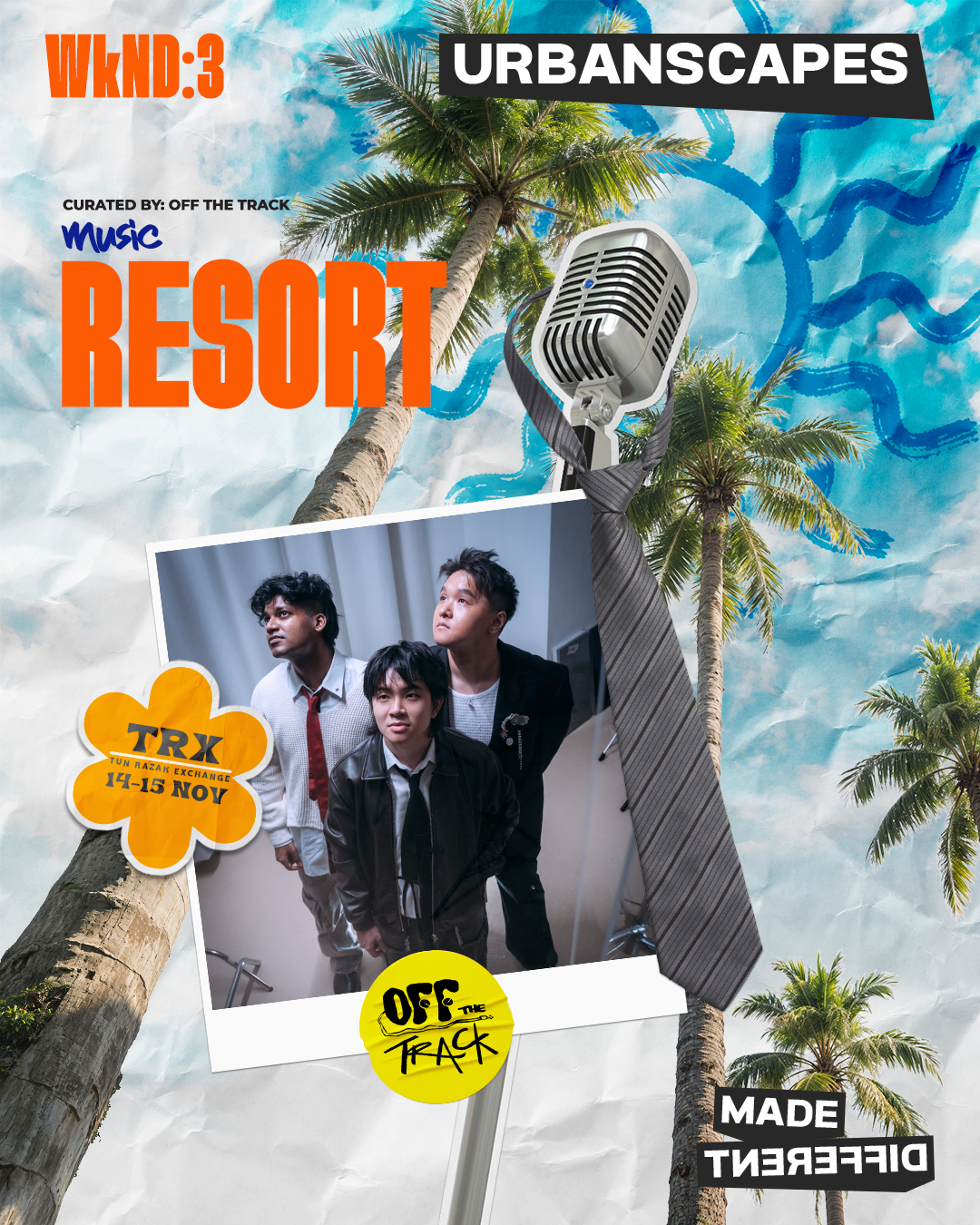 RESORT, part of the Off The Track music line-up for Urbanscapes Sunny Days at TRX
